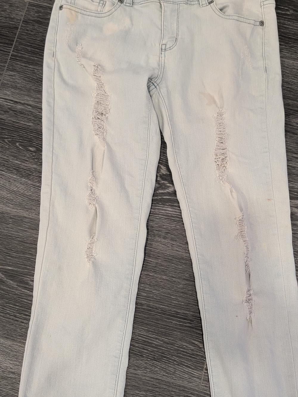 Wax Jean Light Blue Distressed Skinny Jeans